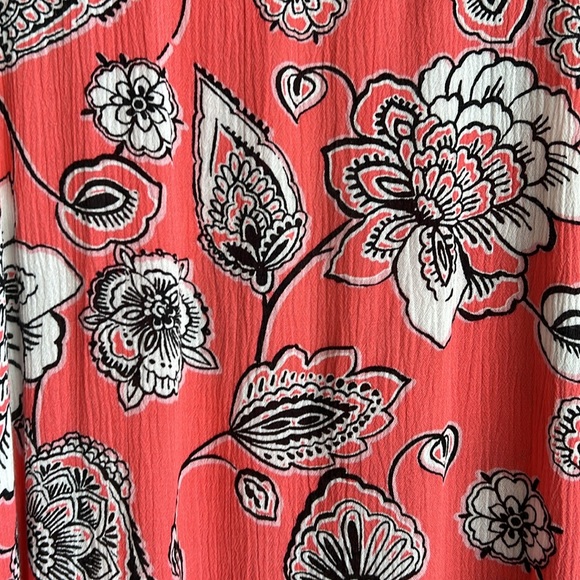 Free People Folk Song Mini Dress Coral Floral - Picture 7 of 14